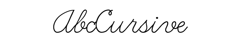 AbcCursive font preview