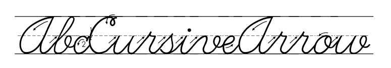AbcCursiveArrow font preview
