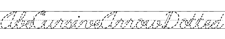 AbcCursiveArrowDotted font preview