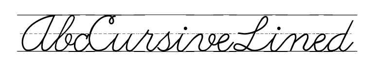 AbcCursiveLined font preview