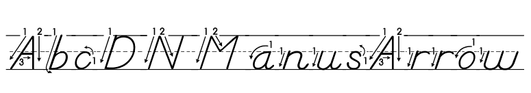 AbcDNManusArrow font preview