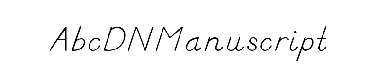 AbcDNManuscript font preview