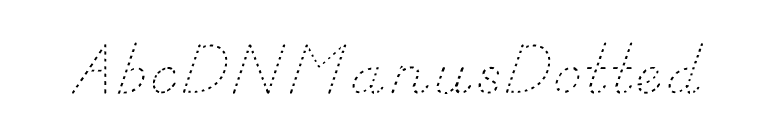 AbcDNManusDotted font preview