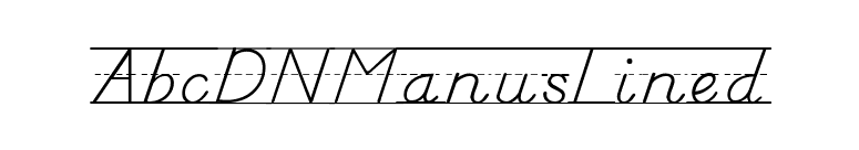 AbcDNManusLined font preview