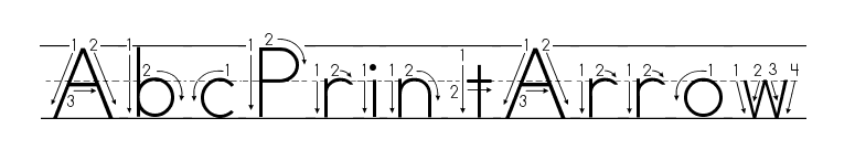 AbcPrintArrow font preview