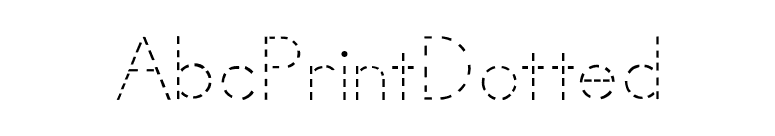 AbcPrintDotted font preview