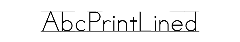 AbcPrintLined font preview
