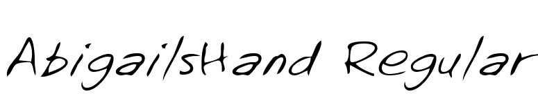 AbigailsHand Regular font preview