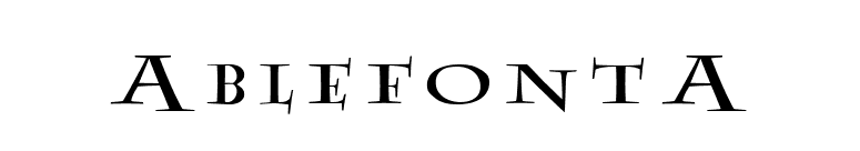 AblefontA font preview