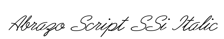 Abrazo Script SSi Italic font preview