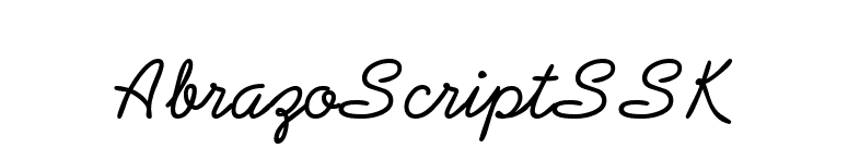 AbrazoScriptSSK font preview