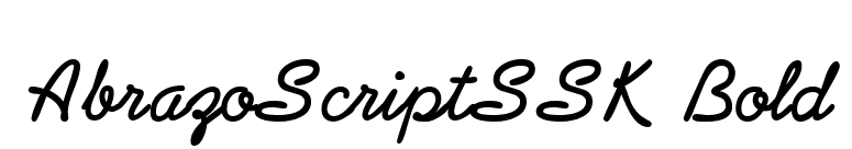 AbrazoScriptSSK Bold font preview
