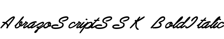 AbrazoScriptSSK BoldItalic font preview