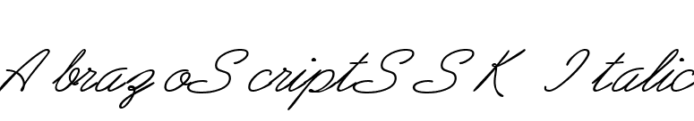AbrazoScriptSSK Italic font preview