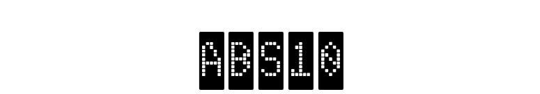 ABS10 font preview