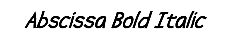 Abscissa Bold Italic font preview