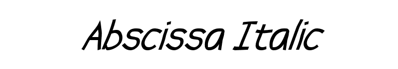 Abscissa Italic font preview