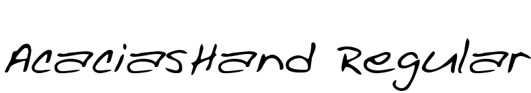 AcaciasHand Regular font preview