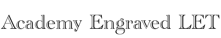 Academy Engraved LET font preview
