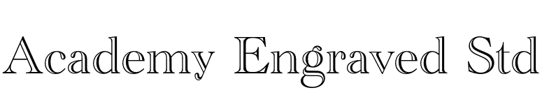 Academy Engraved Std font preview