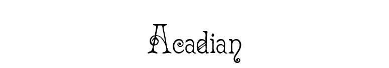Acadian font preview