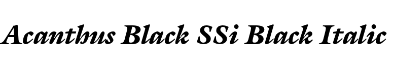 Acanthus Black SSi Black Italic font preview