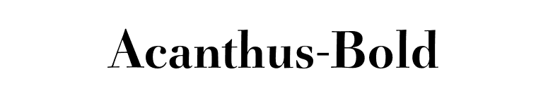 Acanthus-Bold font preview