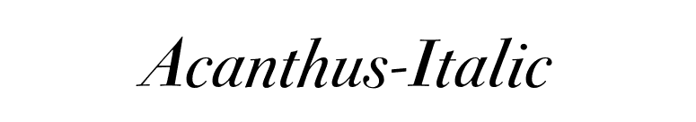 Acanthus-Italic font preview