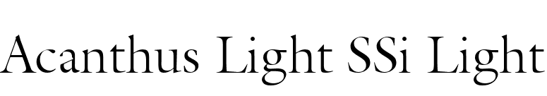 Acanthus Light SSi Light font preview