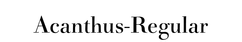Acanthus-Regular font preview