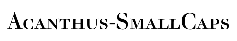 Acanthus-SmallCaps font preview