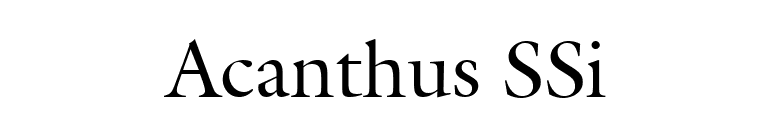 Acanthus SSi font preview