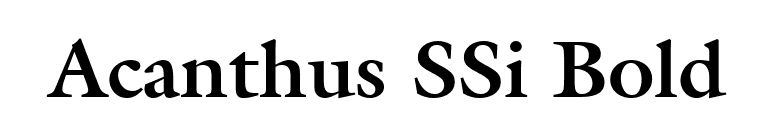 Acanthus SSi Bold font preview