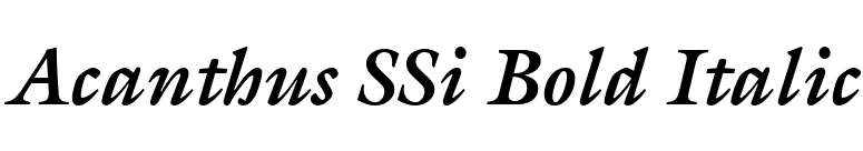 Acanthus SSi Bold Italic font preview