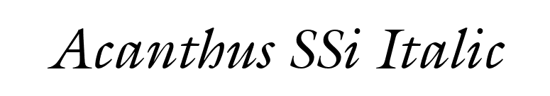 Acanthus SSi Italic font preview
