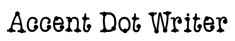 Accent Dot Writer font preview