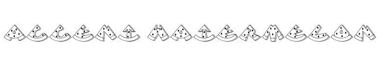 Accent Watermelon font preview