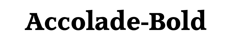 Accolade-Bold font preview