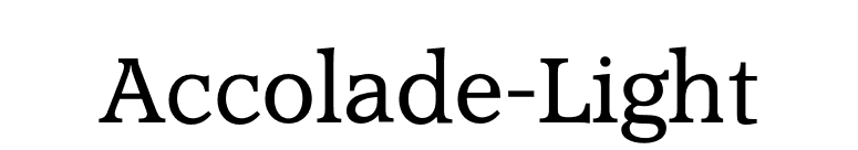 Accolade-Light font preview