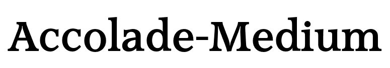 Accolade-Medium font preview