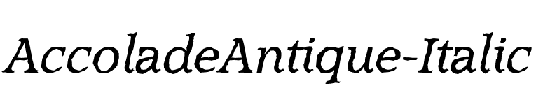 AccoladeAntique-Italic font preview