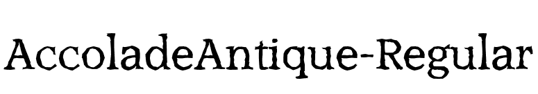 AccoladeAntique-Regular font preview