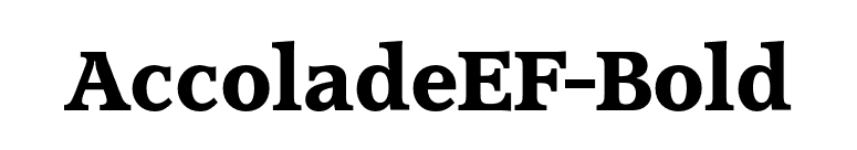 AccoladeEF-Bold font preview