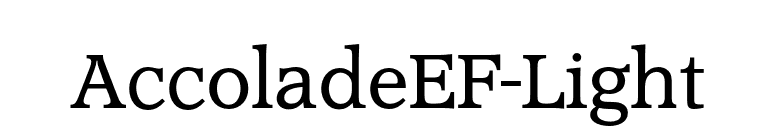 AccoladeEF-Light font preview