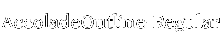 AccoladeOutline-Regular font preview