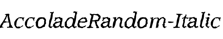 AccoladeRandom-Italic font preview