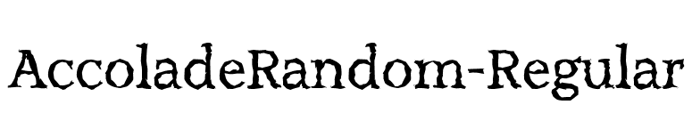 AccoladeRandom-Regular font preview