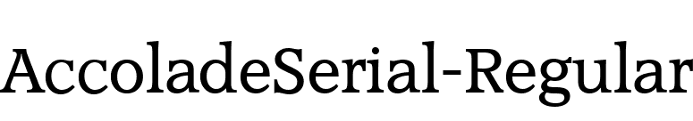 AccoladeSerial-Regular font preview
