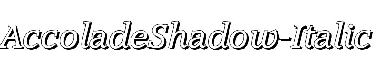 AccoladeShadow-Italic font preview