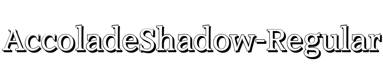 AccoladeShadow-Regular font preview